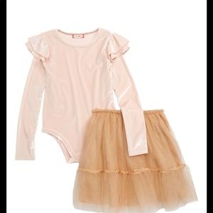 Ruby & bloom velvet leotard and tulle skirt